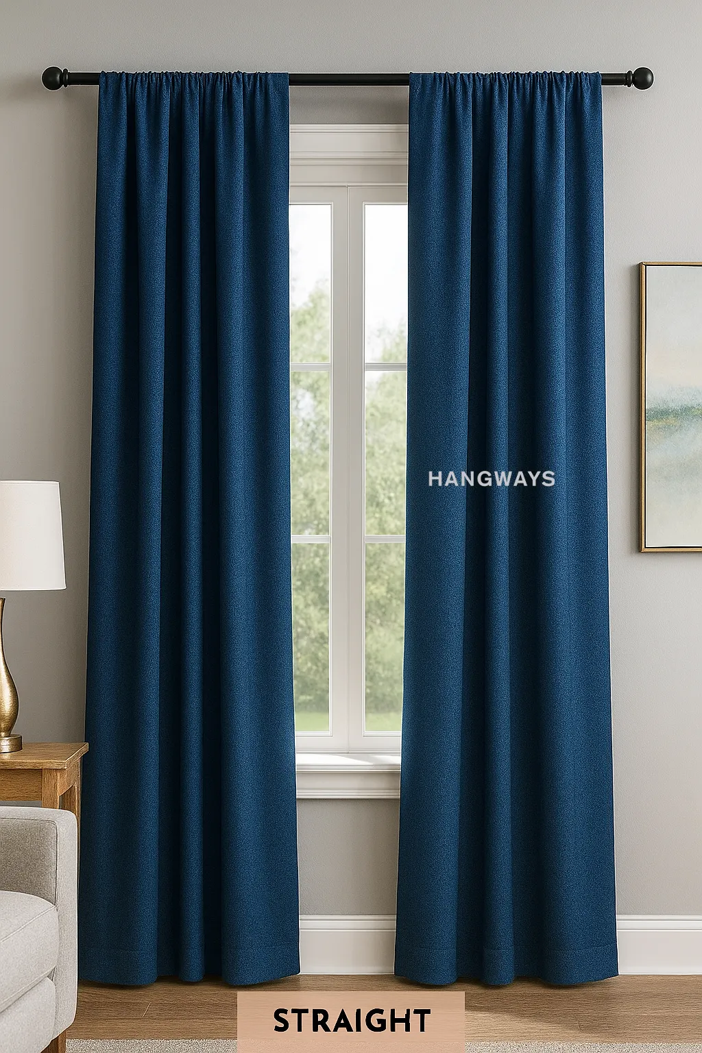 Straight panel drapery