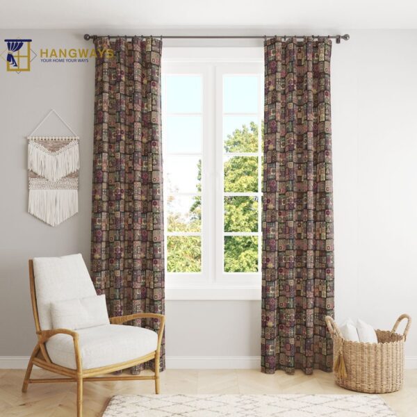 Hangways Curtain, New Turkish Design Digital print Curtain. Thermal Insulation Curtains and Drapes with Grommets for Living Room, Bedroom.