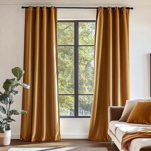 Gold Brown Hangways Curtain