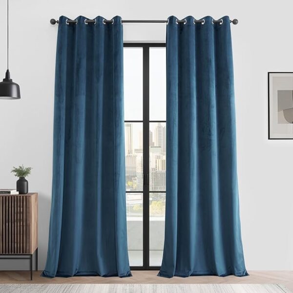 Unique Blue Hangways Curtain