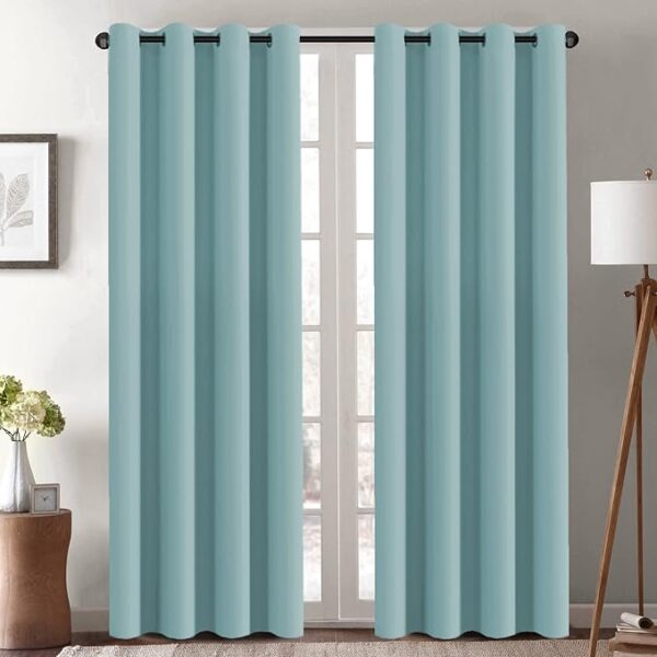 Mineral Blue Hangways Curtain