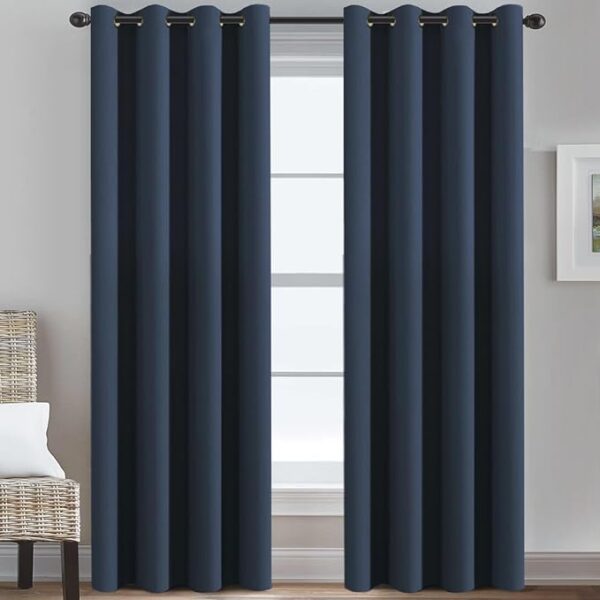 Navy Blue Hangways Curtain