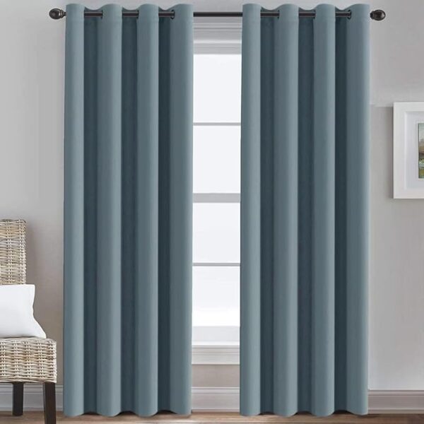 Stone Blue Hangways Curtain